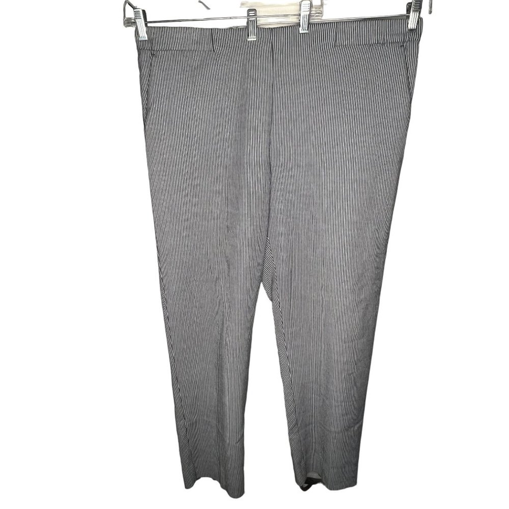 J Jill essential slim ankle size 18 pull up stretch, stripes grey white